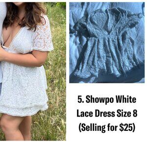 Showpo White Lace Dress